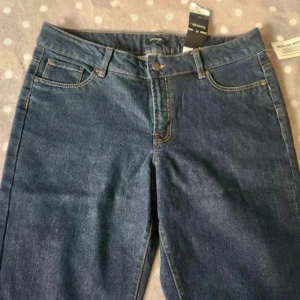 George Denim Capri Shorts NWT Size 14 Mid Rise Stretch 5 Pocket - Picture 3 of 12